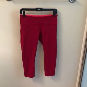 Lululemon wunder under crop low rise waistband